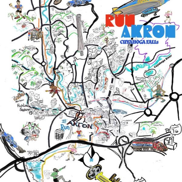 Akron Marathon (OH) - Ruff Guide Map