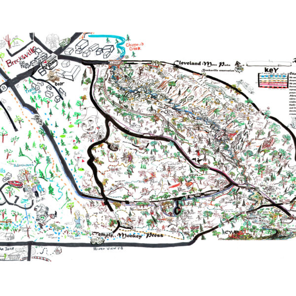 Brecksville Climbing (Chippewa Creek; Chips) - Ruff Guide Map