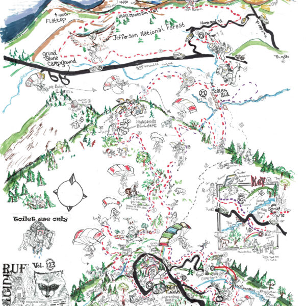 Grayson Highlands (VA) - Ruff Guide Map (50 mile, 50k, half-marathon)