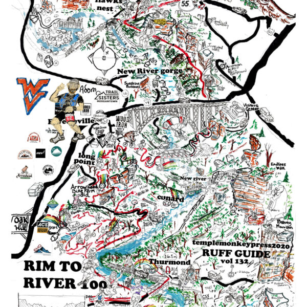 Rim to River 100 (Fayetteville, WV) - Ruff Guide Map